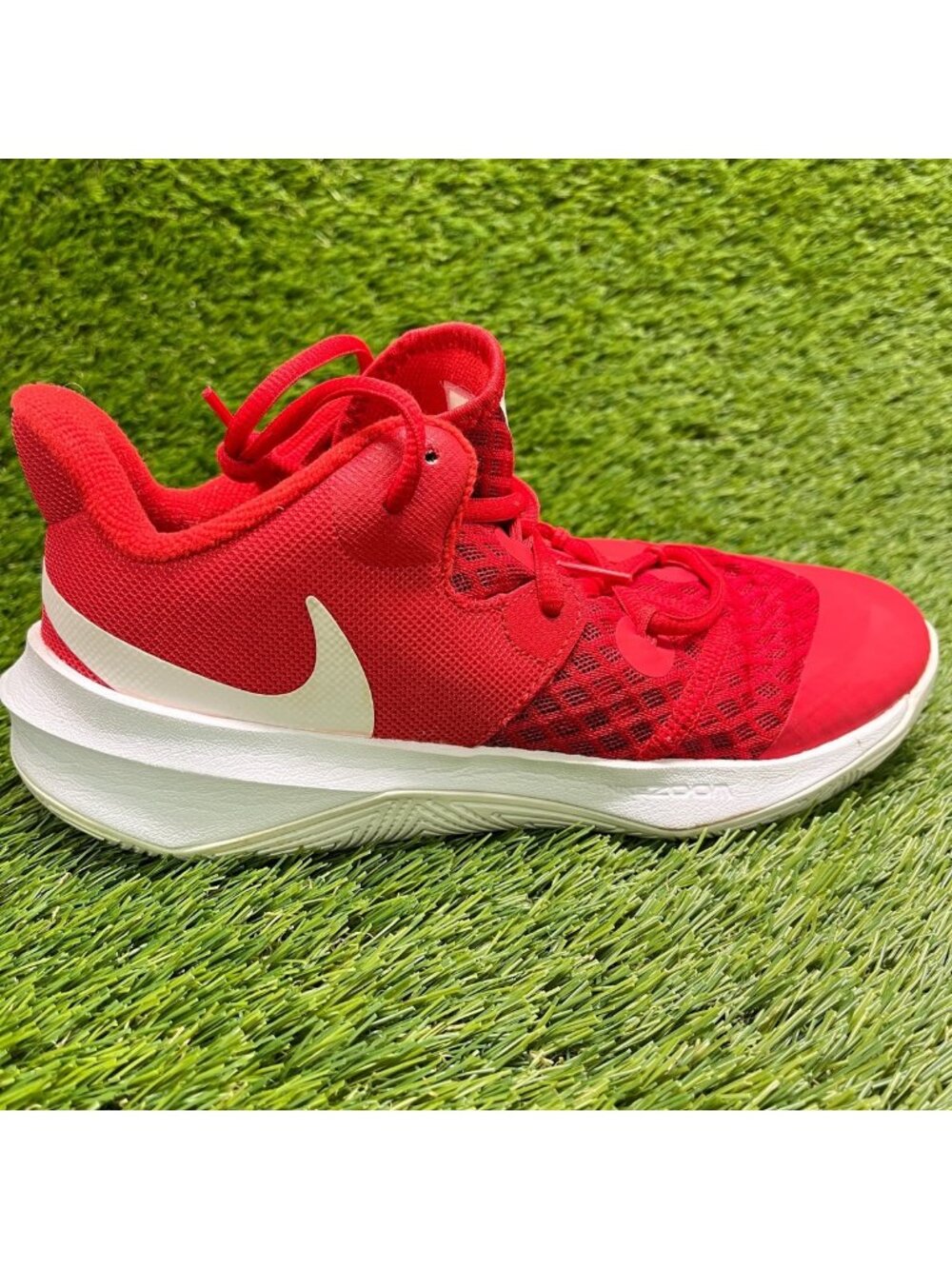 Nike Zoom Hyperspeed Court Womens Size 6 Red Athletic Volleyball Shoes Sneakers
